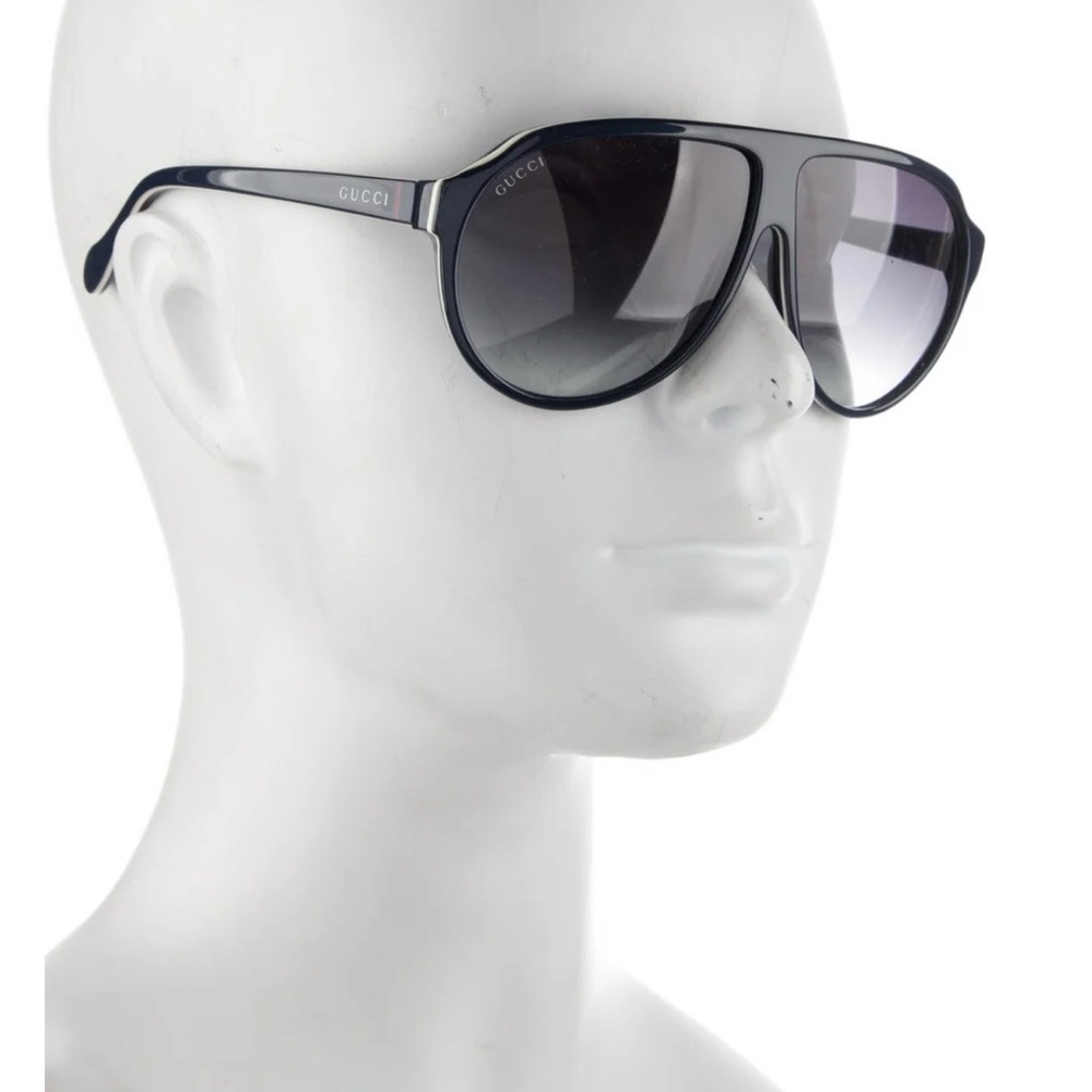 Gucci Kids Blue Aviator Sunglasses with Gradient Lenses